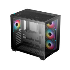 Компьютерный корпус, Deepcool, CG530 4F R-CG530-BKADA4-G-1, ATX/Micro ATX/Mini-ITX, USB 3.1*1/3.0*2, Audio+Mic, 4*120mm ARGB, Высота процессорного кулера до 160мм, Длина VGA до 410мм, 2*3.5"/2+1*2.5", Слот 7, Сталь 0,6, 440x285x399мм, Без Б/П, Ч