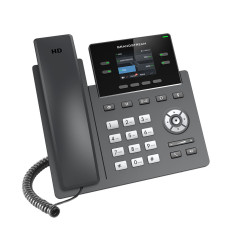 IP телефон, Grandstream, GRP2612P, 4 SIP-аккаунта, 4 линии, 2 порта Ethernet 10/100 PoE, цветной ЖК-дисплей 320x240 (2.4 дюйма), без блока питания