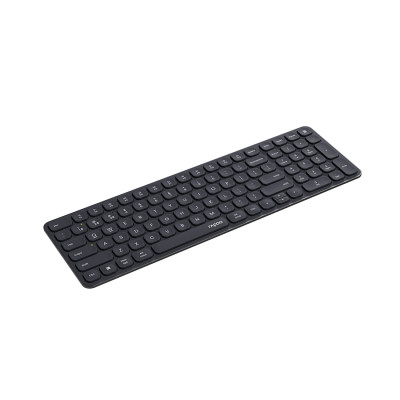 Клавиатура, Rapoo, E9310M, Ультра-тонкая, Беспроводная 2.4ГГц, Bluetooth3.0, Bluetooth 4.0, Кол-во стандартных клавиш 104, Батарейки в комплекте, Анг/Рус, Алюминий, Серый