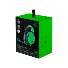 Гарнитура, Razer, Blackshark V2 X, RZ04-03240600-R3M1, Игровая гарнитура, Динамики 50 мм, 7.1 Surround Sound, 12 - 28000 Гц, 100 дБ, 32 Ом, Микрофон однонаправленный подвижный, 100 Гц - 10000 Гц, - 42 дБ, Проводные, 3,5 мм MiniJack, Зеленый
