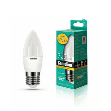 Эл. лампа светодиодная Camelion LED8-C35/830/E27, Тёплый Эл. лампа светодиодная Camelion LED8-C35/830/E27, Тёплый
