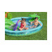 Детский надувной игровой бассейн Crocodile Cove 224 х 181 х 72, BESTWAY, 53166, Винил, 210 л., 2+, Съемная горка, Съемная сетка, Множество надувных игрушек, Зеленый, Цветная коробка