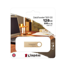 USB-накопитель, Kingston, DataTraveler SE9 G3 DTSE9G3/128GB, 128GB, USB 3.2 Gen 1, Золотистый USB-накопитель, Kingston, DataTraveler SE9 G3 DTSE9G3/128GB, 128GB, USB 3.2 Gen 1, Золотистый