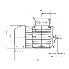 Асинхронный электродвигатель, WEG, 17928428, WGOST-L71, 0.75 kW, 4 Пол, B3T, 220/380 В, 50 Гц, IE1, IP55, Std.