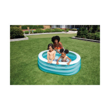 Детский надувной бассейн My Sea Friends 163 х 107 х 46 см, INTEX, 57482NP, Винил, 230л., 3+, Трёхкамерный, Бело-голубой, Цветная коробка