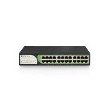 Коммутатор, BDCOM, S1500-24T, Неуправляемый, 24 порта 10/100/1000M RJ45, Без вентилятора, Грозозащита, Стоечный