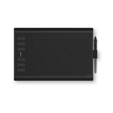 Графический планшет, Huion, H1060P, Разрешение 5080 lpi, Чувствительность к нажатию 8192, Интерфейс USB, Рабочая область 254x158.8 мм. (11"х 6.875"), Чёрный