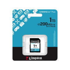 Карта памяти, Kingston, SDG4/1TB, SDXC 1TB, Canvas Go Plus, C10, UHS-I, U3, V30