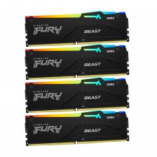 Оперативная память Kingston Fury Beast RGB, KF556C40BBAK4-128, DDR5, 128 GB 