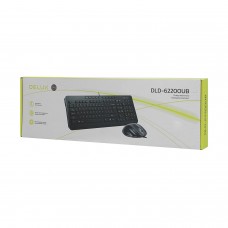 Клавиатура и мышь, USB, Delux DLD-6220OUB, Черный 