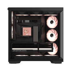 Компьютерный корпус, Formula V, Crystal Z7 PA Black, EATX/ATX/micro ATX, USB Type C/3.0*1, HD-Audio, Кулер 5*120 мм ARGB, Высота процессорного кулера до 175мм, Длина VGA до 435мм, 3*3.5"/1*2.5", Толщина 0,7мм, 453.6x290x457.7мм, Без Б/П, Черный