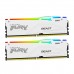Оперативная память Kingston Fury Beast RGB (AMD), KF552C36BWEAK2-32, DDR5, 32 GB, white DIMM kit <5200MHz> (2x16GB),CL36,
