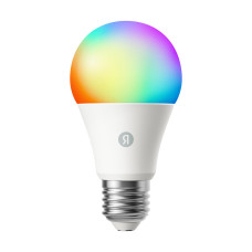 Умная лампочка, Яндекс, YNDX-00558, E27, 9 Вт, 806 лм, 2700-6500 К, RGB, Wi-Fi(2,4 ГГц), Экосистема Яндекс, белый