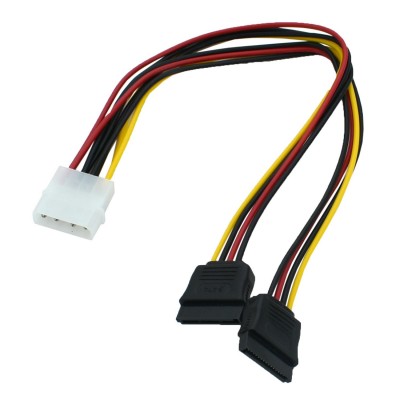 Конвертер Molex 4pin-2 x Sata power Cable internal SATA, for 2 HDD, Cablexpert CC-SATA-PSY-0.3M