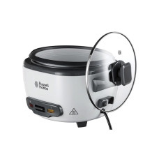Рисоварка, Russell Hobbs, 27040-56, Мощность 500W, Общий объём 3.3L, 1 автоматическая программа, Антипригарное покрытие чаши, Кнопочный тип управления, Белый