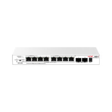 Коммутатор, H3C, Aolynk US110-8G2MF-HP, Управляемый L2, 8 портов Ethernet 10/100/1000 Base-T PoE+, 2 порта SFP 2,5G/1G, Кнопочный переключатель - переключатель режимов, Настольный, настенный, 802.3af/at, бюджет 130W