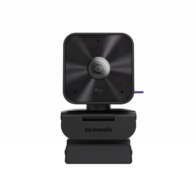 Веб-Камера, Streamplify, CAM-G-QHD-4M30-BK, 1920x1080, 2.0Mpx, 80 градусов, Микрофон, Автофокус, USB 2.0 Type A, Длина кабеля: 150 см, Крепление: зажим, Черный