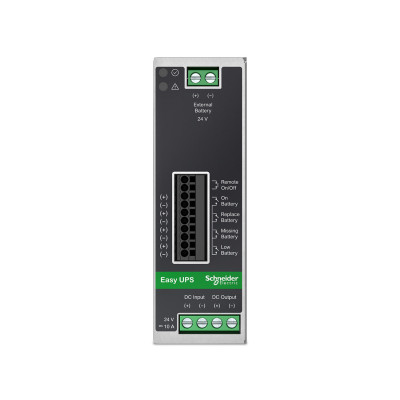 Источник бесперебойного питания на DIN-рейку, Schneider Electric, BVS480XDPDR, Мощность 480Вт, 24В постоянный ток, Максимальный входной ток: 20А, Серый металлический