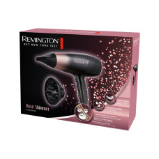 Фен, Remington, D5305, Мощность 2000Вт, DC мотор, 2 скорости, 3 температурных режима, Быстросохнущий концентратор, Диффузор, Шнур 3м, Черно-розовый