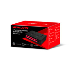 Коммутатор, Mercusys, MS105G, 5-портовый 10/100/1000 Мбит/с настольный коммутатор Коммутатор, Mercusys, MS105G, 5-портовый 10/100/1000 Мбит/с настольный коммутатор