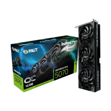 Видеокарта, PALIT, RTX5070 INFINITY 3 OC 12GB (4710562245080), (NE75070S19K9-GB2050S), GDDR7, 192bit, 3-DP, HDMI, 291.9*116.6*41.3 мм, Цветная коробка
