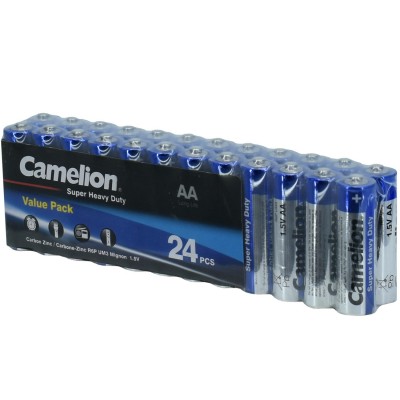 Батарейки Camelion AA (R6P-SP24B) super heavy duty, комплект - 24 штуки