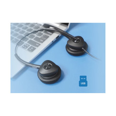 Гарнитура, Fanvil, HT302U, проводная, кожаные амбушюры, USB-A, стерео, шумоподавление