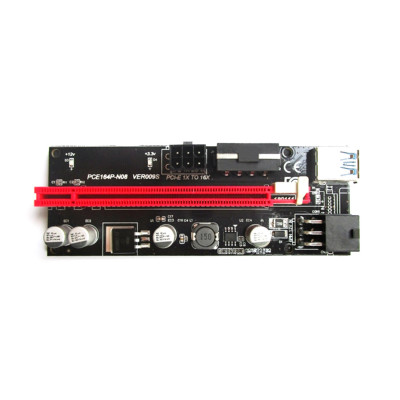 Плата расширения, X-Game, R-PR 009s plus 4, Три разъема 6pin, USB-кабель 60 см, Вес 100 г/шт., Напряжение 3 В, 8 конденсаторов, Позолоченный USB, Прорезь для металлического щита, Сумка на молнии из ПВХ, красный