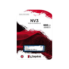 Твердотельный накопитель SSD, Kingston, NV3 SNV3S/500G, 500GB, M.2 NVMe PCIe 4.0x4, 5000/3000Мб/с Твердотельный накопитель SSD, Kingston, NV3 SNV3S/500G, 500GB, M.2 NVMe PCIe 4.0x4, 5000/3000Мб/с