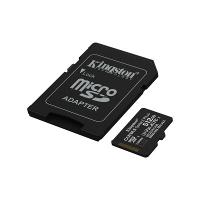 Карта памяти, Kingston, SDCS3/512GB, MicroSDXC 512GB, Canvas Select Plus, A1, U3, V30, c адаптером SD