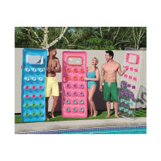 Пляжный матраc для плавания Summer Colors 188 х 71 см, BESTWAY, 43040, Винил, Двухкамерный, Встроенное прозрачное окошко, Красный/Синий/Белый в ассортименте, Пакет