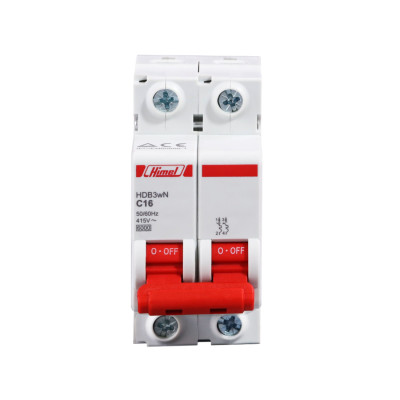 Автоматический выключатель, Himel, HDB3WL2C10, HDB3w 2Р 10А С 4,5кА