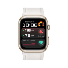 Смарт часы, Huawei, Watch D2 LCA-B11, Дисплей 1.82" цветной AMOLED-экран, Разрешение 480 x 408, Вес 40 гр, White Composite Leather Strap, (Gold) Золотой