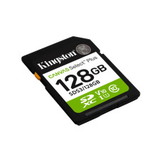 Карта памяти, Kingston, SDS3/128GB, SDXC 128GB, Canvas Select Plus, C10, UHS-I, U1, V10