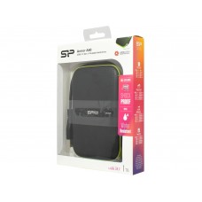 Внешний жесткий диск Silicon Power A60, SP010TBPHDA60S3K, 1 TB, black-green 