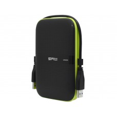 Внешний жесткий диск Silicon Power A60, SP010TBPHDA60S3K, 1 TB, black-green 