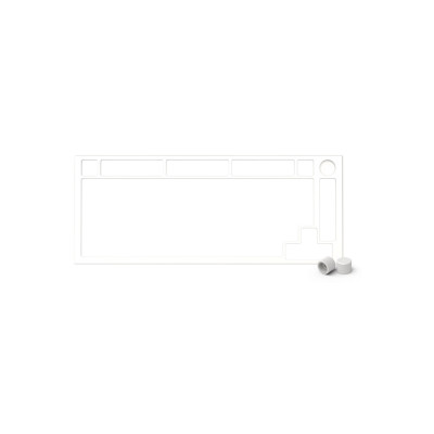 Запчасть к клавиатуре верхняя панель, Glorious, GMMK Pro Top Frame, GLO-ACC-P75-TF-EW, алюминий, белый