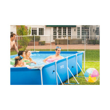 Каркасный бассейн Rectangular Frame 450 x 220 х 84 см, INTEX, 28274NP, Винил, 7127 л., Стальной каркас, Ф-насос 28604 (2006л/ч), Синий, Цветная коробка