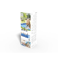 Каркасный бассейн Rectangular Frame 450 x 220 х 84 см, INTEX, 28274NP, Винил, 7127 л., Стальной каркас, Ф-насос 28604 (2006л/ч), Синий, Цветная коробка