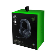 Гарнитура, Razer, Kraken V3 X USB, RZ04-03750300-R3M1, Игровая гарнитура, Микрофон поворотный гибкий, Динамики 40 мм, Диапазон частот: 12 Гц - 28 кГц , Чувствительность при 1 кГц: 109±3 дБЧёрный