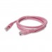 Патч-корд Cablexpert PP12-3M/RO, розовый Cable Patch cord UTP 5e-Cat 3 m