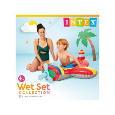 Надувная лодочка Pool Cruisers 112 х 99 см, INTEX, 59380NP, Винил, 3+, В ассортименте Пчелка/Самолет/Тюлень, Пакет