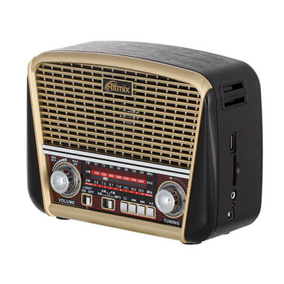 РАСПРОДАЖА! Радиоприемник Ritmix RPR-050, "Золотой", дефект корпуса, небольшие трещины